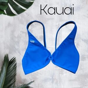 Kauai Bright Blue Bikini Top Small